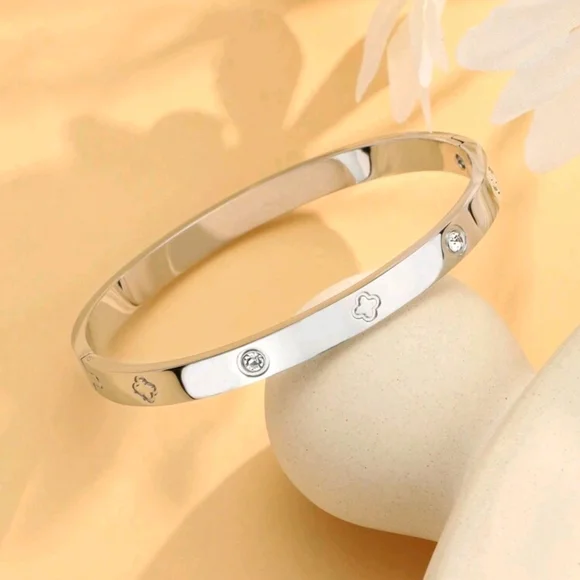 Elegant Silver Bracelet and Ring Set - Picture 2 of 5